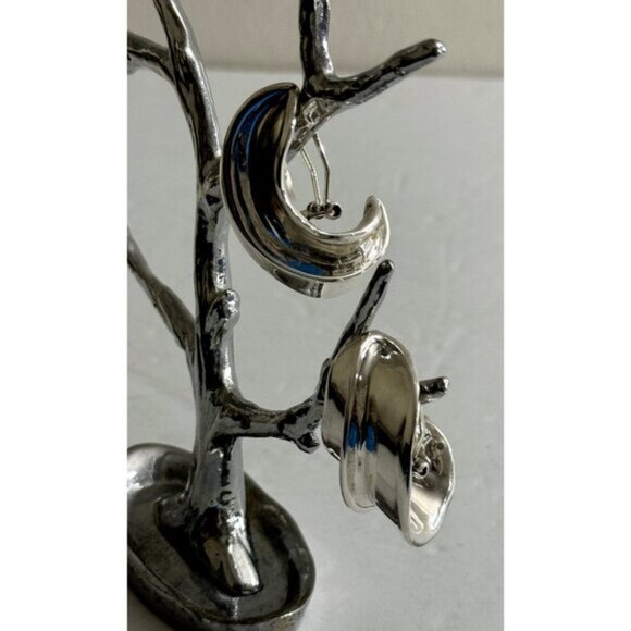 E&L Sterling Silver Electroform Statement Earrings Israel - Picture 7 of 10